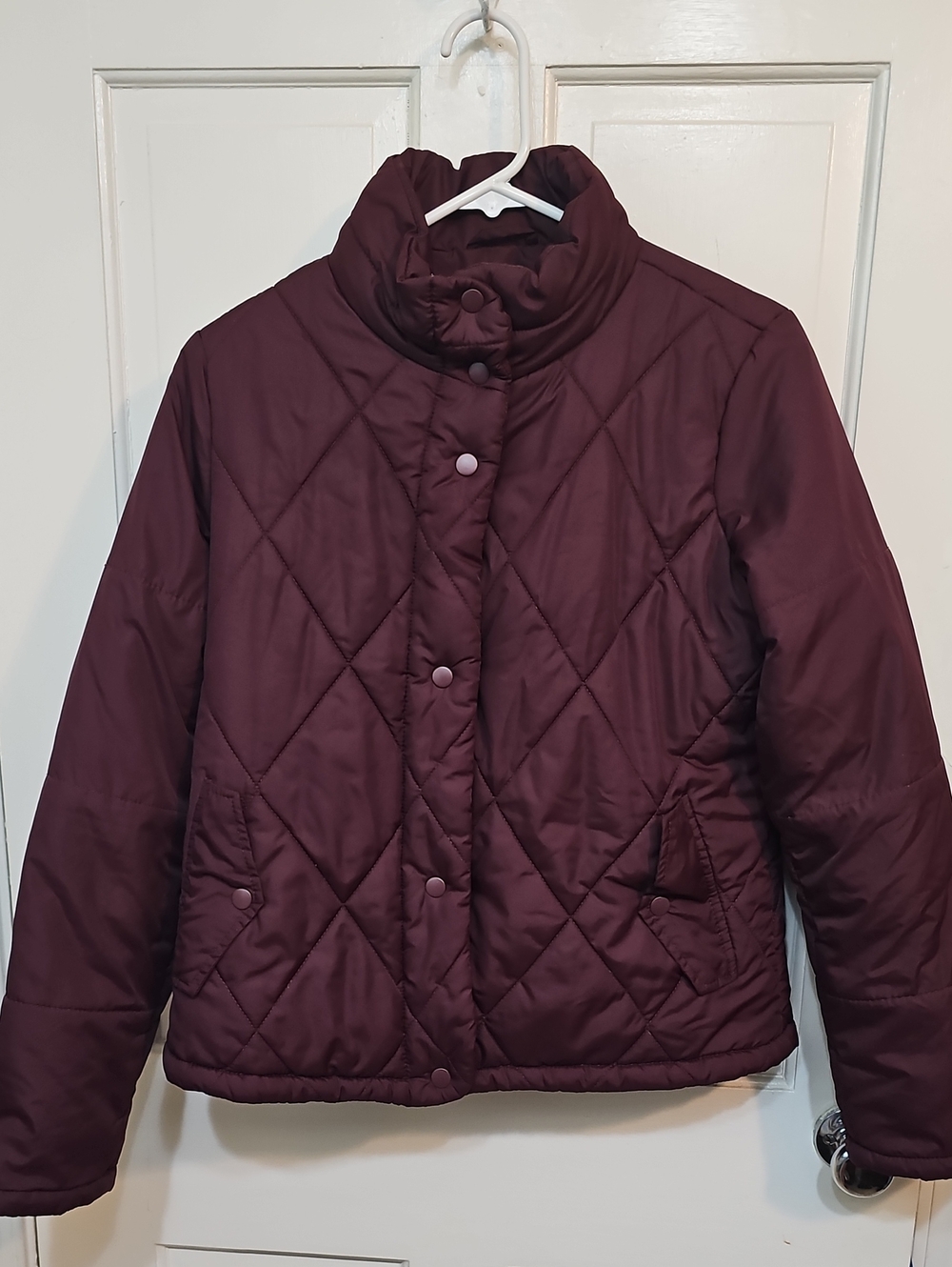 a new day Quilted Puffer Jacket - Burgundy